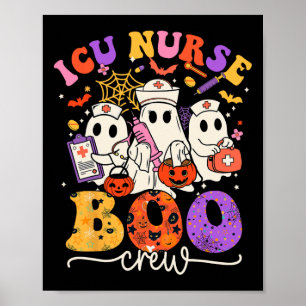 Póster Boo Crew Costume Graciosa Enfermera Fantasma Hallo