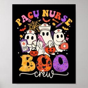 Póster Boo Crew Costume Graciosa Enfermera Fantasma Hallo