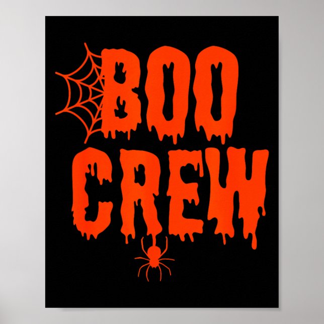 Póster Boo Crew Funny Halloween Shirt For Group Costume F (Frente)