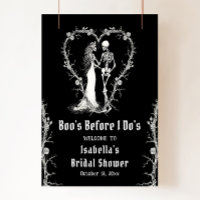 Boo de Halloween antes de la bienvenida de novia