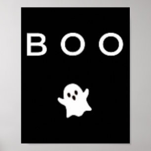 Póster Boo Fantasma Halloween sutil Minimalismo Caída Div