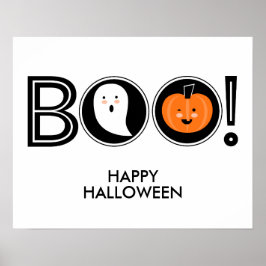 Póster ¡Boo! Feliz Poster de Halloween