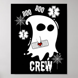 Póster Boo Ghost Paramédico Crew Costume Cute Halloween F