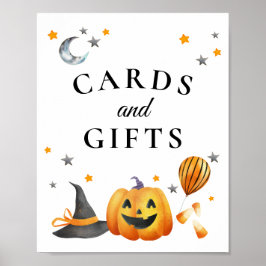 Póster Boo Halloween Baby Shower Cards & Gifts Rótulo