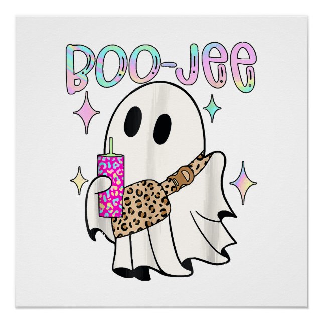 Póster Boo Jee Funny Halloween Ghost (Anverso)
