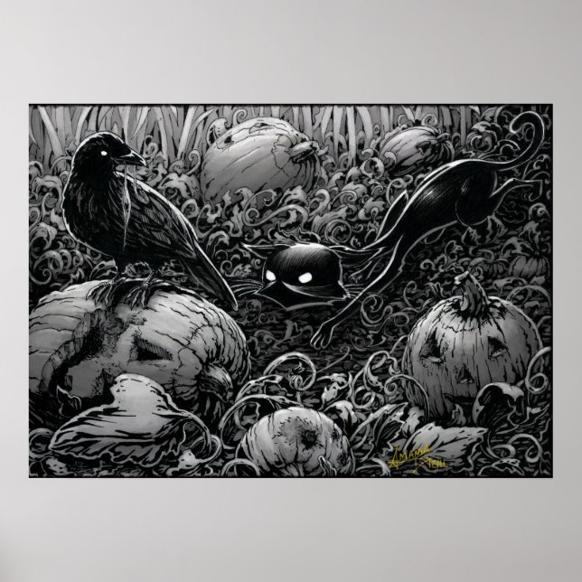Póster Boo Kitty acecha a un Poster de Raven (Frente)