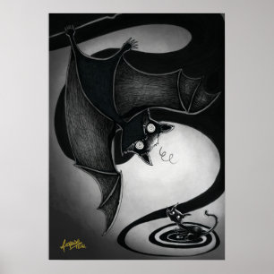 Póster Boo Kitty con un Poster de Bat Dizzy