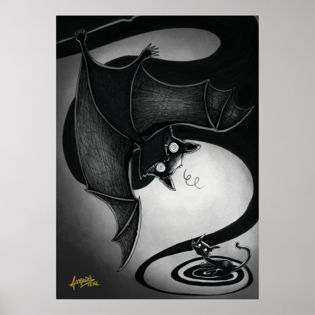 Póster Boo Kitty con un Poster de Bat Dizzy (Frente)