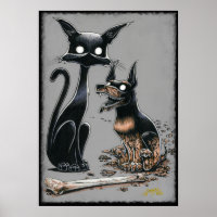 Boo Kitty hace un Poster budista
