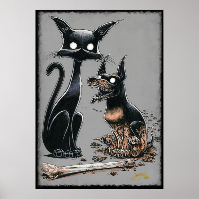 Póster Boo Kitty hace un Poster budista (Frente)