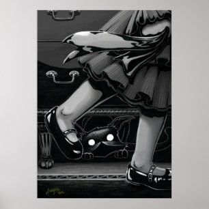 Póster Boo Kitty Hides Under the Furniture Poster