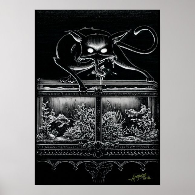 Póster Boo Kitty incursiona en el Poster del acuario (Frente)