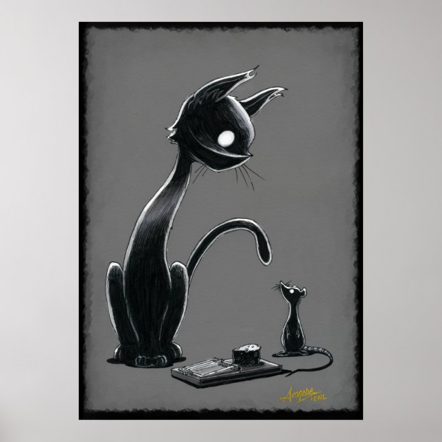 Póster Boo Kitty Ponders Mouse Traps Poster (Frente)