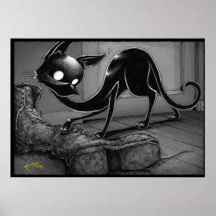 Póster Boo Kitty se mete en un Poster de arranque