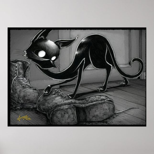 Póster Boo Kitty se mete en un Poster de arranque (Frente)