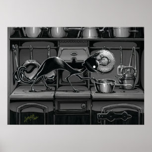 Póster Boo Kitty ve lo que es Poster de cocina