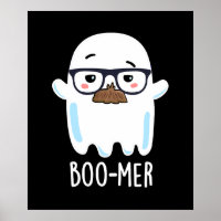 Boo-mer Gracioso Fantasma De Edad Media Pun Dark B