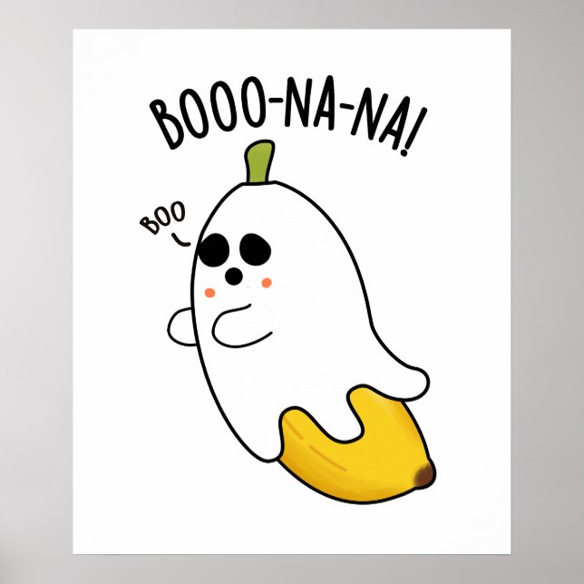 Póster Boo-nana Funny Ghost Banana Pun (Frente)