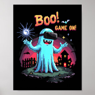 Póster ¡Boo! ¡Partida! Fantasía De Juego Con El Controlad