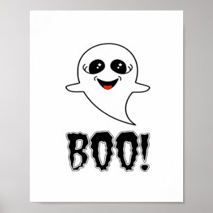 Póster ¡Boo! Pequeña Halloween De Lucas Retro Classic