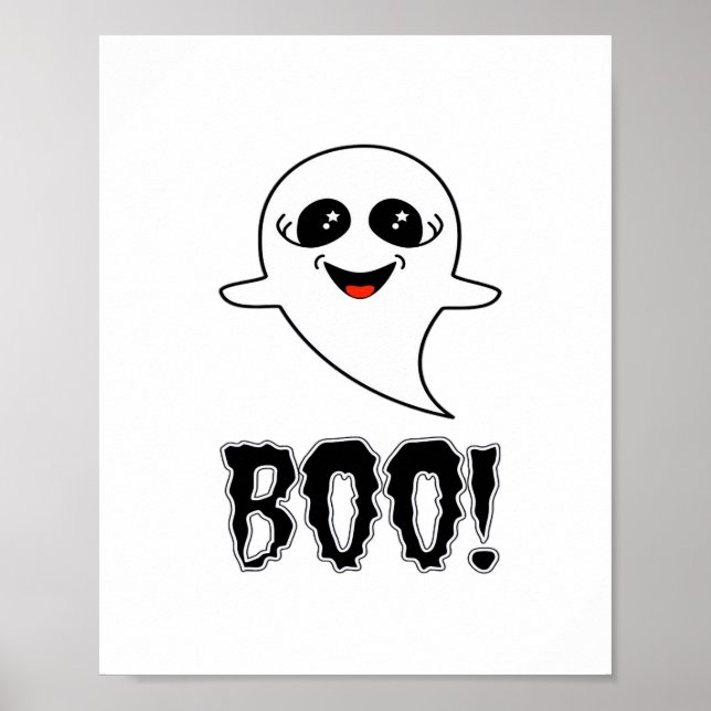 Póster ¡Boo! Pequeña Halloween De Lucas Retro Classic (Frente)