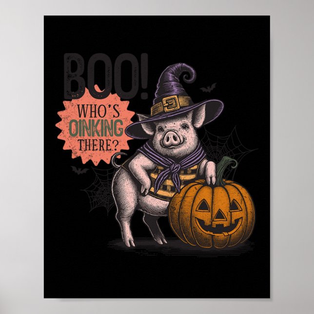 Póster Boo que está pensando ahí, halloween graciosos ama (Frente)