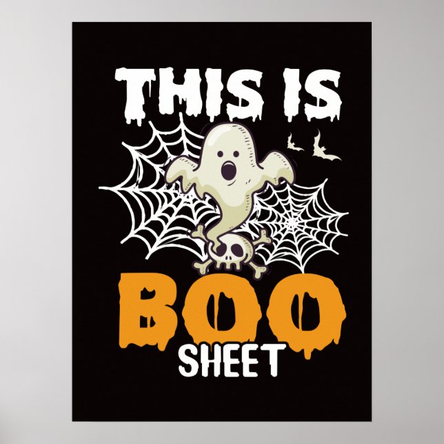 Póster Boo Sheet Halloween Decour Funny Ghost Poster (Frente)