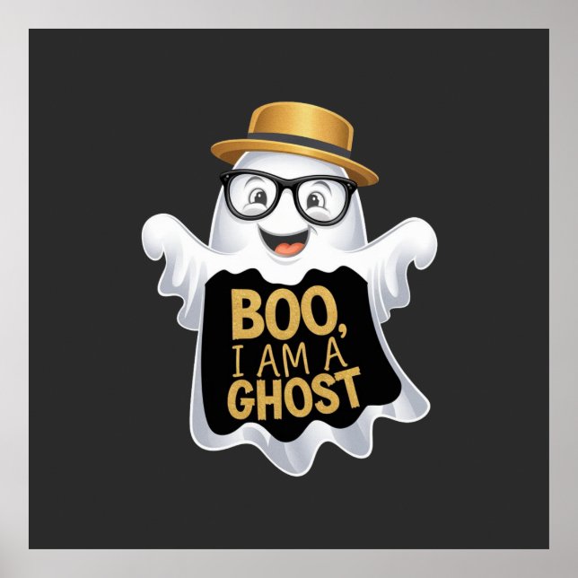 Póster Boo, soy un fantasma fantasmal para los amantes de (Frente)