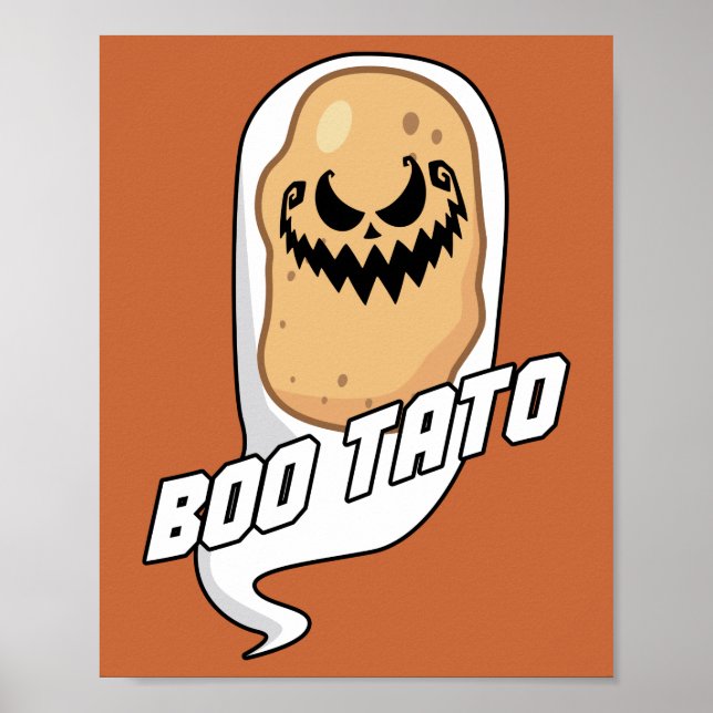 Póster Boo-Tato Spooky Potato Food Halloween (Frente)