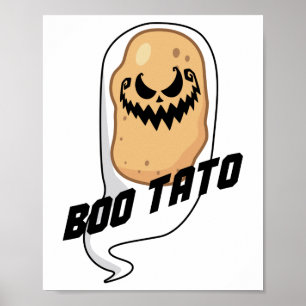 Póster Boo-Tato Spooky Potato Food Halloween