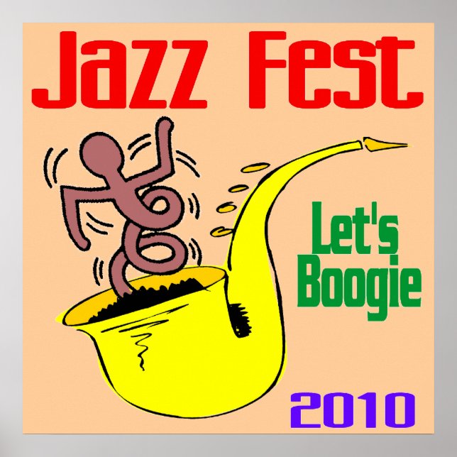 Póster Boogie en el Festival de Jazz (Frente)