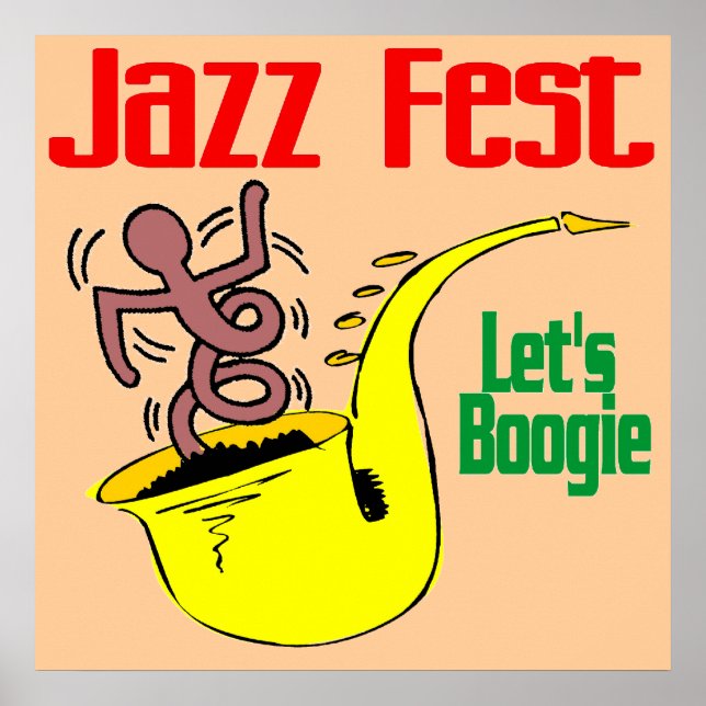 Póster Boogie en el Festival de Jazz (Frente)