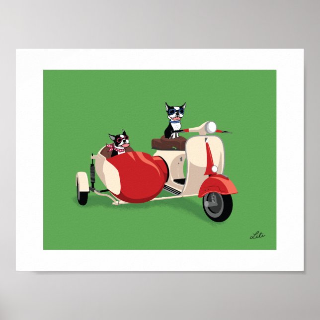 Póster Boogie en Vespa (con Rosie) (Frente)