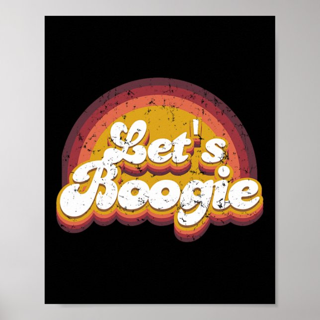 Póster Boogie Kidcore Estético Retro Arcoiris Danci (Frente)