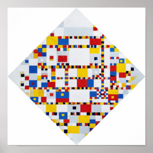 Póster Boogie Woogie, Mondrian