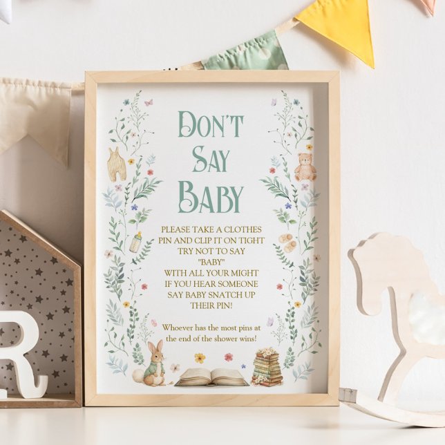 Póster Book Baby Shower Don't Say Baby Game (Subido por el creador)