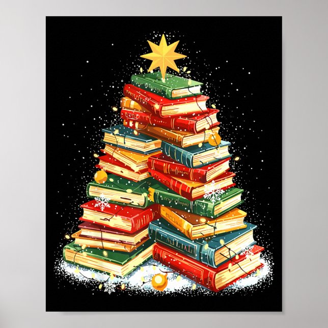 Póster Book Christmas Tree Reading  (Frente)