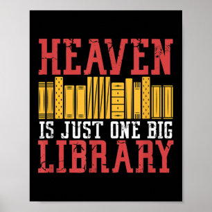 Póster Book Lover Heaven es sólo un gráfico de una gran b