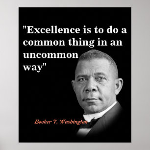 Póster Booker T. Washington Cita Sobre Excelencia