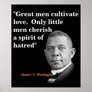 Póster Booker T. Washington Cita Sobre Los Grandes Hombre