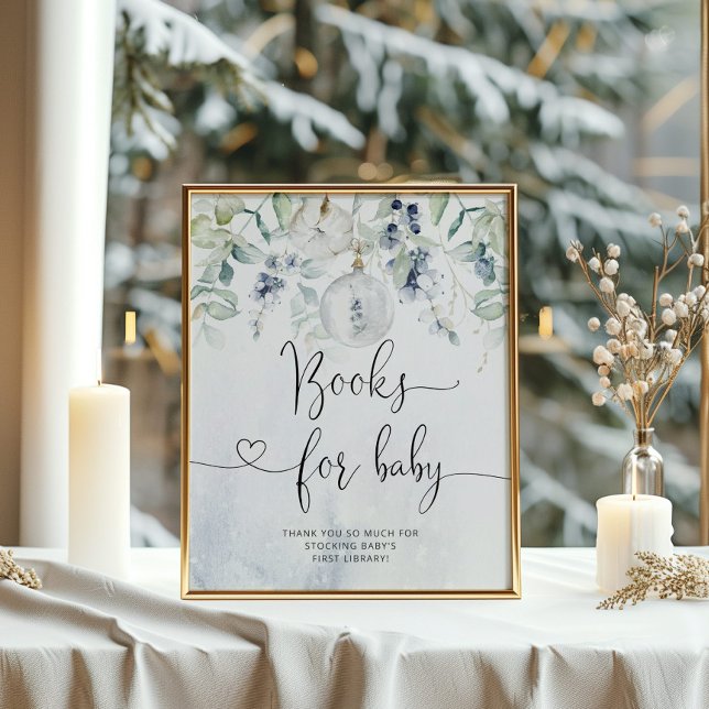 Póster Books for baby sign. Winter blue books for baby (Subido por el creador)