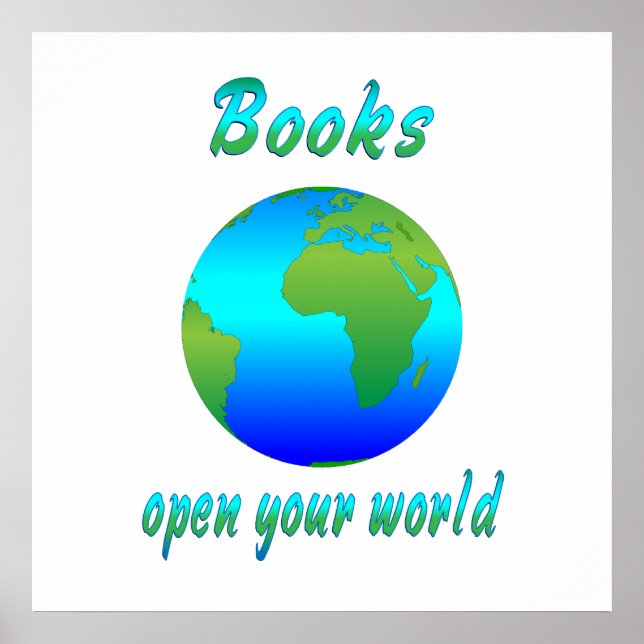 Póster Books Open Worlds - Starting at $11.80 (Frente)