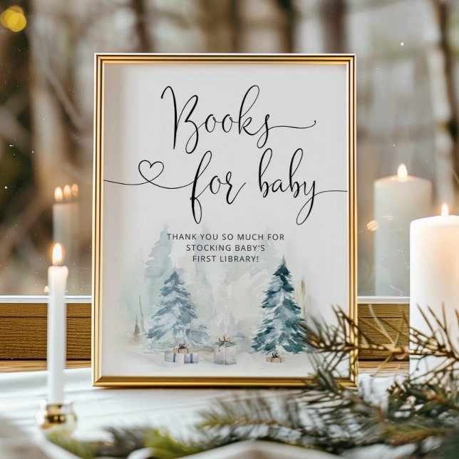 Póster Books para bebé en árbol de Navidad de invierno (Subido por el creador)