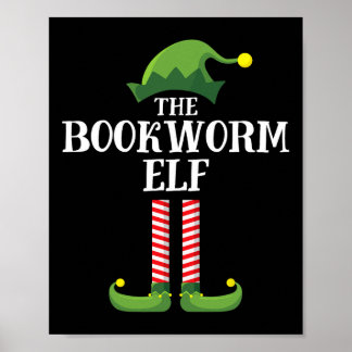 Póster Bookworm Elf Matching Family Group Christmas Party