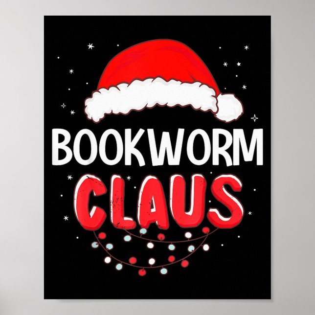 Póster Bookworm Santa Claus Christmas Matching Costume  (Frente)