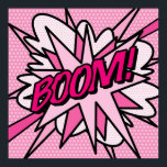 Póster BOOM Comic Rosa Libro Pop Art Moderno Fun Retro<br><div class="desc">BOOM Cómic Rosa Libro Pop Art Moderno Diversión Retro Personalizado Cómico  Ficción Manga</div>
