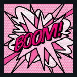 Póster BOOM Comic Rosa Libro Pop Art Moderno Fun Retro<br><div class="desc">BOOM Cómic Rosa Libro Pop Art Poster Moderno De Diversión Retro Anime Personalizado Comic Ficción Manga</div>