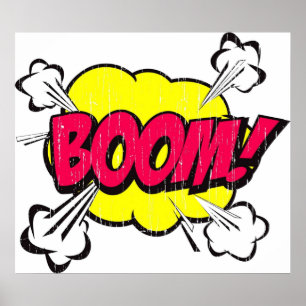 Póster Boom Comic Word