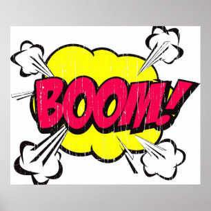 Póster Boom Comic Word