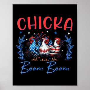 Póster Boom de pollo en un boom de embarazo en un índice